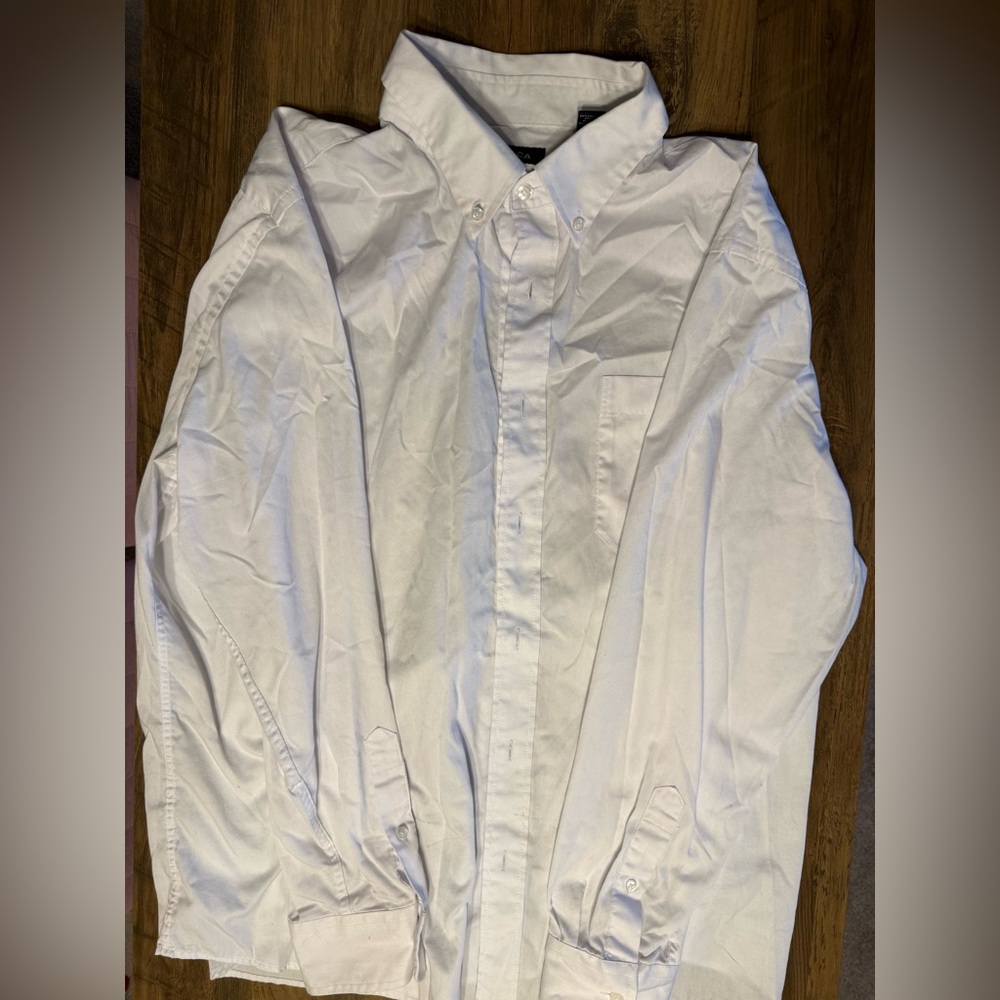 Nautica White Casual Button Down Shirt